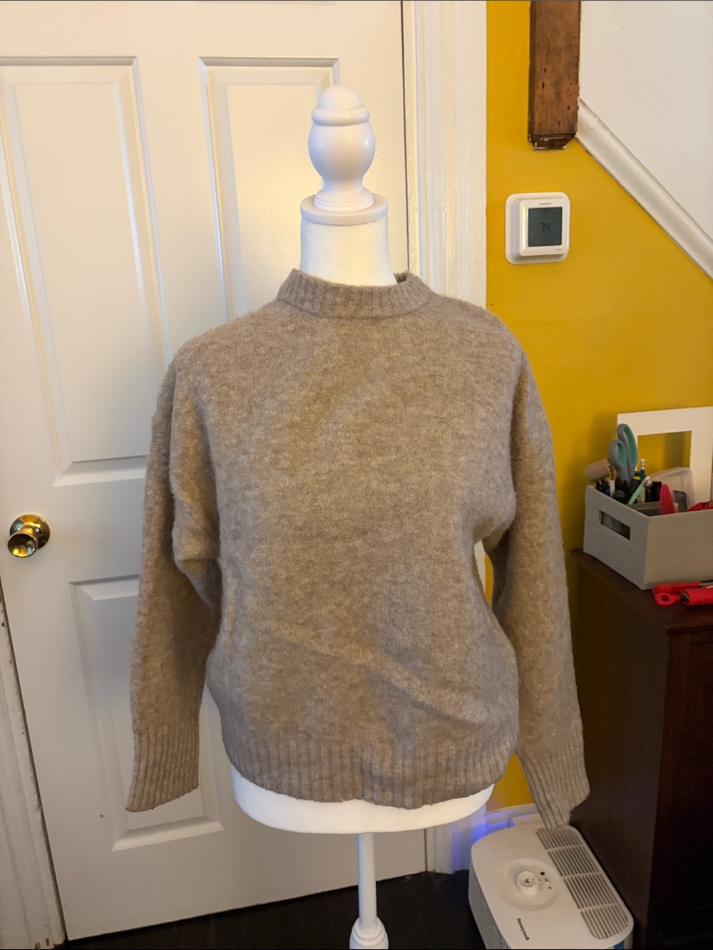Madewell Taupe Crewneck Sweater - COLOR NO LONGER AVAILABLE!